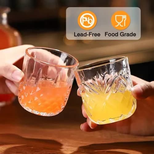 Mfacoy Bedside Water Carafe and Glass Set | Thick Glass, 17 OZ Jug & 5 OZ Cup, Dishwasher Safe, Vintage Design thumbnail 3