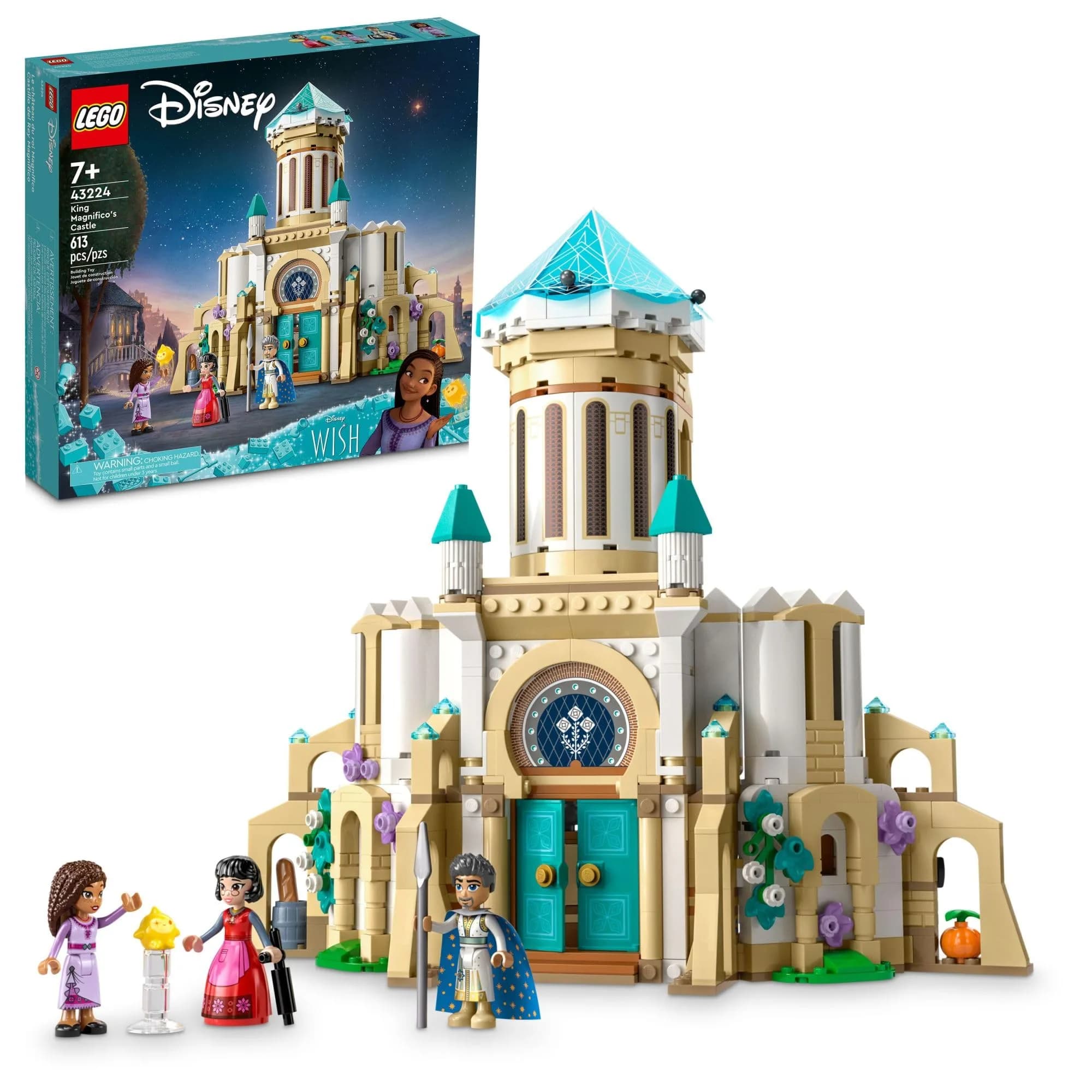 LEGO Disney Wish: King Magnifico’s Castle 43224 Building Toy Set | 613 Pieces for Kids 7+ — Multicolor