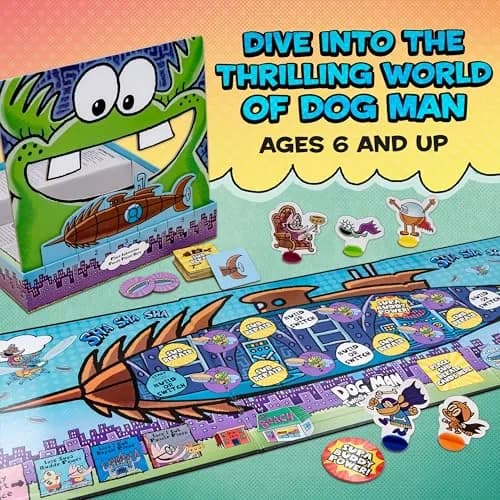University Games Dog Man Twenty Thousand Fleas Under the Sea Board Game | Ages 6+ | Cooperative Family Fun thumbnail 7