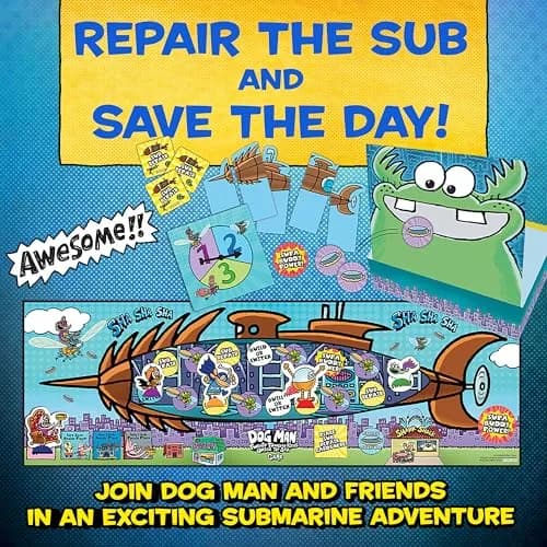 University Games Dog Man Twenty Thousand Fleas Under the Sea Board Game | Ages 6+ | Cooperative Family Fun thumbnail 2