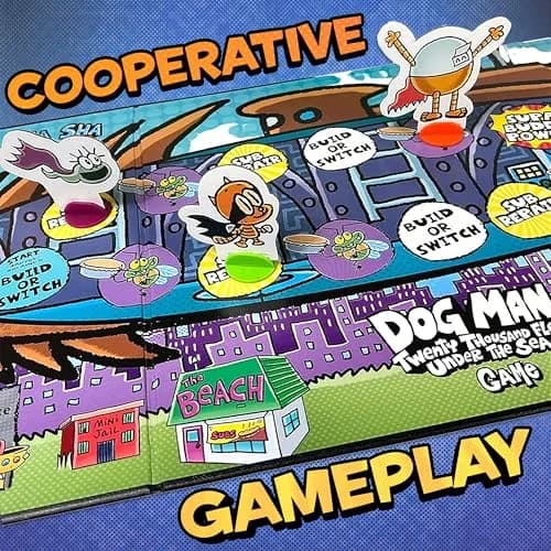 University Games Dog Man Twenty Thousand Fleas Under the Sea Board Game | Ages 6+ | Cooperative Family Fun thumbnail 3