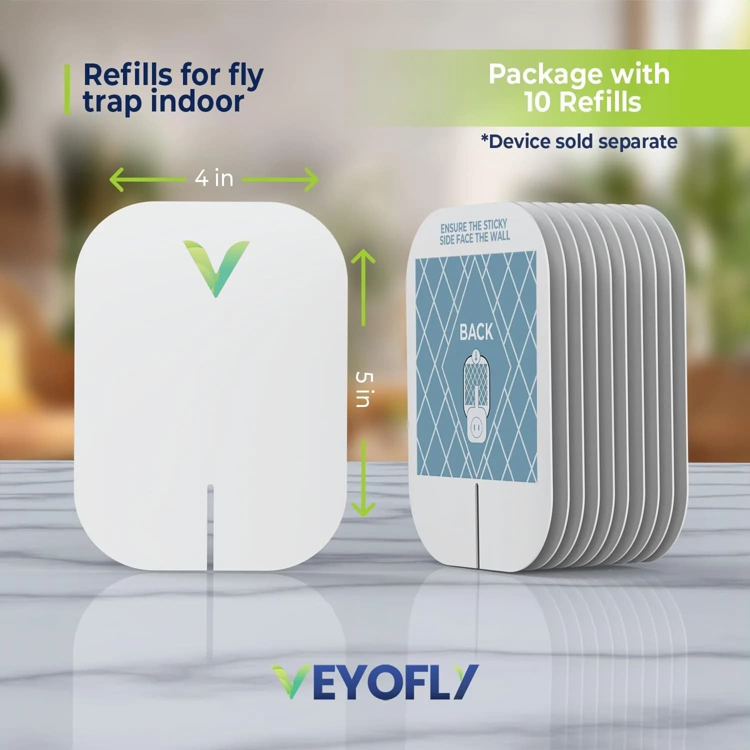 VEYOFLY Fruit Fly & Gnat Trap 10 Refills | Plug-in Indoor Insect Catcher Refill Pack - view 2