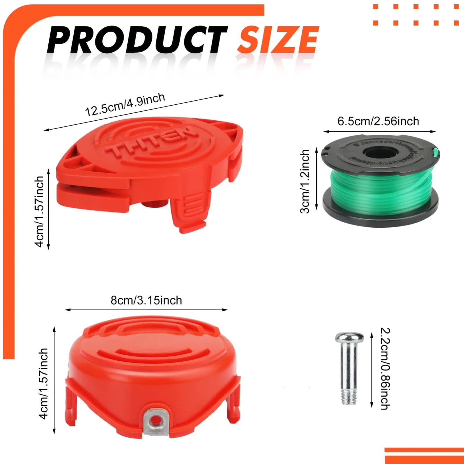THTEN SF-080 Replacement Blade Head 0.080" (2.0 mm) | Compatible with Black+Decker GH3000 LST540 - view 2