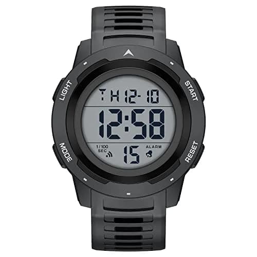GOLDEN HOUR Waterproof Digital Sport Watch 50mm | Easy Read Military Style with Black Rubber Strap thumbnail 1