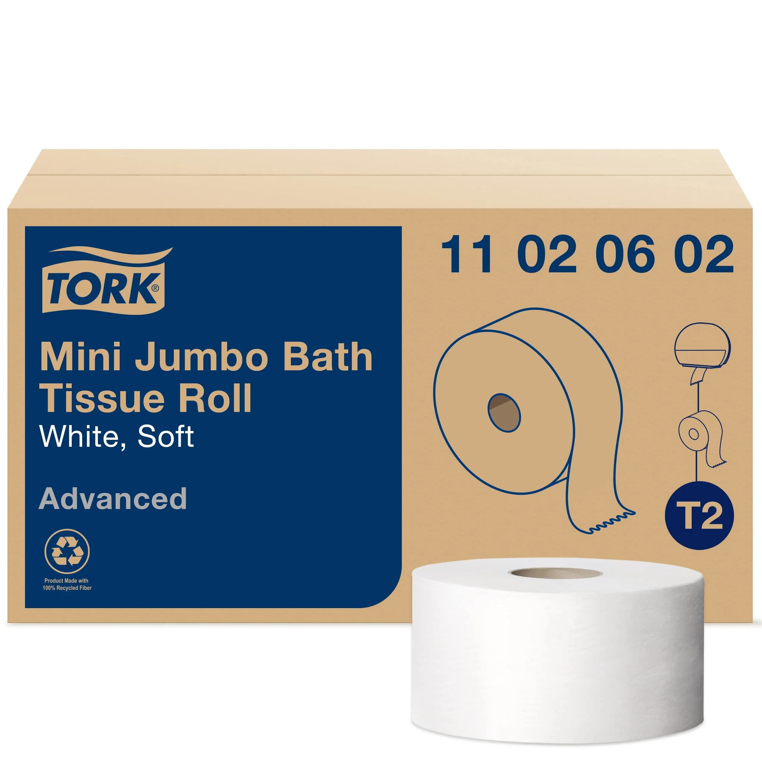 Tork Matic Soft Hand Towel Roll & Mini Jumbo Bath Tissue Roll - 12 Rolls | Bulk Size Paper Towel - view 5