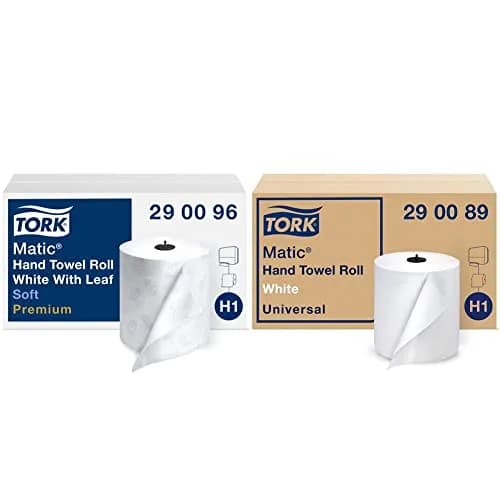 Tork Matic Soft Hand Towel Roll, White, 6 Rolls x 700 ft | Eco-Friendly Bulk Size thumbnail 1