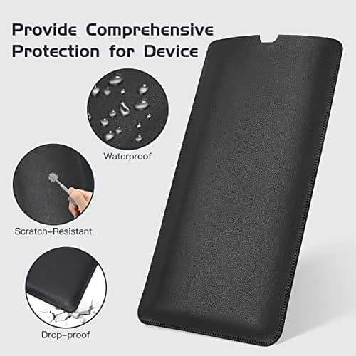 LEZE Black PU Leather Keyboard Sleeve Case for Logitech MX Keys Mini & MX Mechanical Mini Wireless Keyboards | Easy Carry & Water Resistant thumbnail 4
