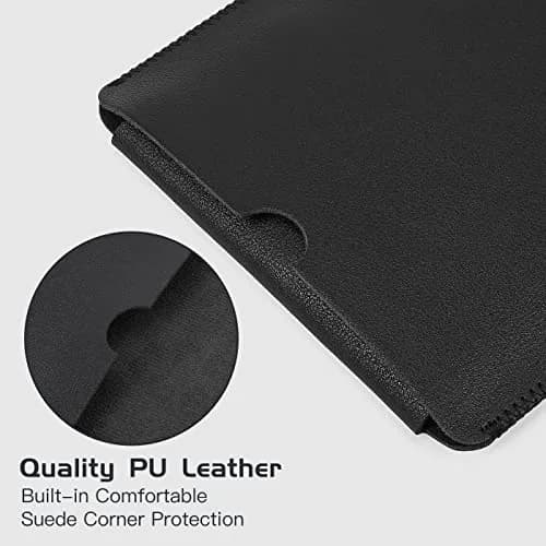 LEZE Black PU Leather Keyboard Sleeve Case for Logitech MX Keys Mini & MX Mechanical Mini Wireless Keyboards | Easy Carry & Water Resistant thumbnail 3