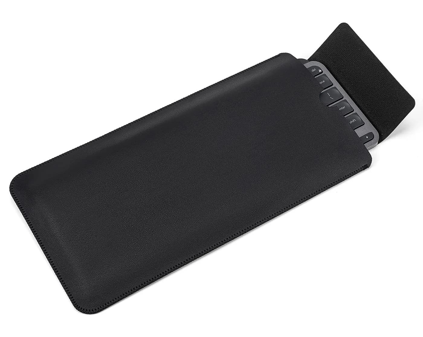 LEZE Black PU Leather Keyboard Sleeve Case for Logitech MX Keys Mini & MX Mechanical Mini Wireless Keyboards | Easy Carry & Water Resistant - main product image