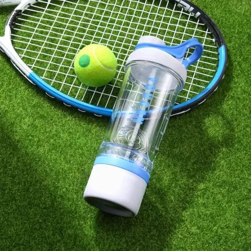 youcanplato 21oz Protein Shaker Bottle with Powder Storage, BPA-Free Tritan, Blue thumbnail 5