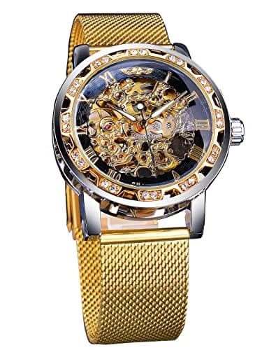FORSINING Retro Skeleton Automatic Watch 49mm (1.93in) | Luxury Mechanical Watch with Diamond Dial thumbnail 1