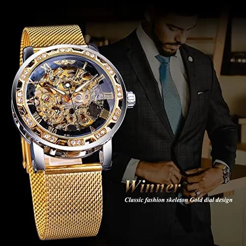 FORSINING Retro Skeleton Automatic Watch 49mm (1.93in) | Luxury Mechanical Watch with Diamond Dial thumbnail 7