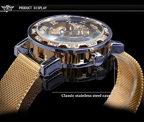 FORSINING Retro Skeleton Automatic Watch 49mm (1.93in) | Luxury Mechanical Watch with Diamond Dial thumbnail 8