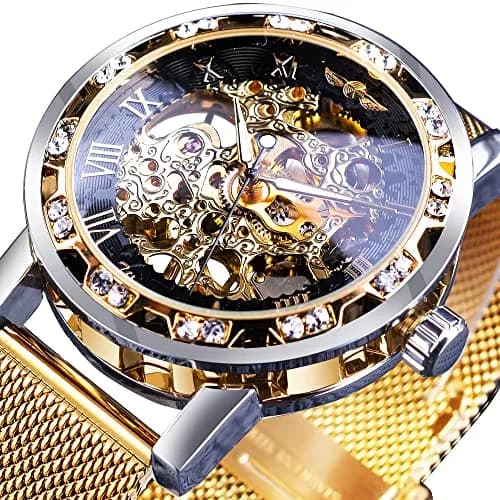 FORSINING Retro Skeleton Automatic Watch 49mm (1.93in) | Luxury Mechanical Watch with Diamond Dial thumbnail 3