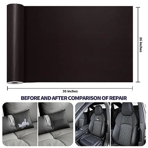 Besezx Leather Repair Patch Tape Kit 76cm x 41cm (30in x 16in) | Self-Adhesive for Furniture & Car Seats thumbnail 3