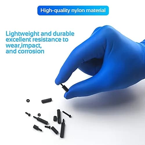 COMRUN M3 Black Male Female Nylon Hex Spacer Standoff Screw Nut Set Assortment Kit (350PCS) | For PCB Motherboard Circuit Board thumbnail 3