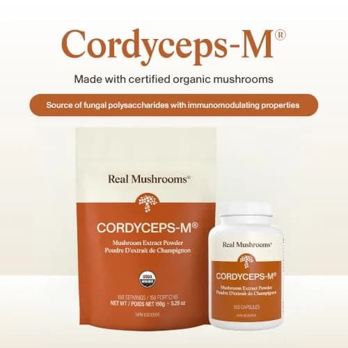 Real Mushrooms Cordyceps Mushroom Powder 150 Servings (5.29 oz / 150 g) | Organic Cordyceps Extract with 8% Beta-Glucans thumbnail 2