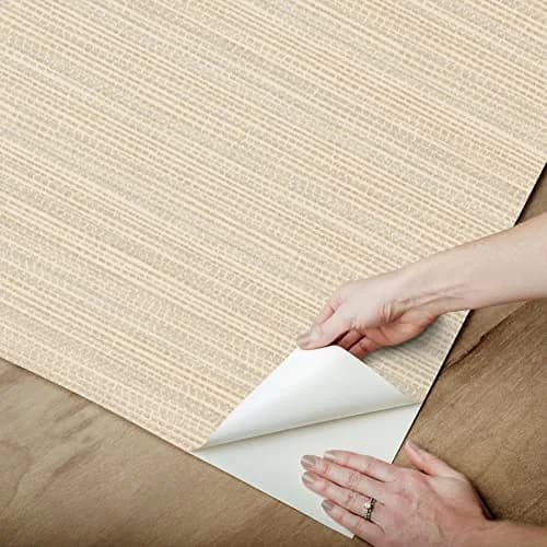 Erin & Ben Co. PSW1449RL Warm Wheat Tick Mark Texture Premium Peel and Stick Wallpaper, Beige | Modern Geometric Design, 20.5 inches x 20 feet thumbnail 9