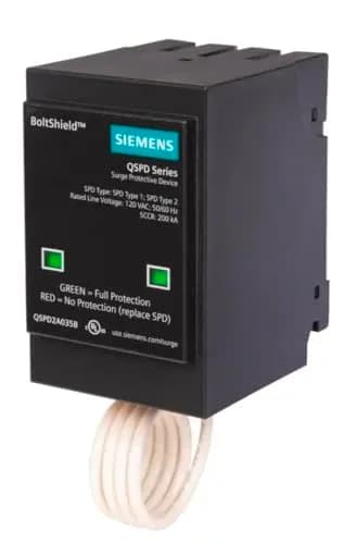 Siemens Circuit Breaker QSPD2A035B 35 KAmp | Indoor Surge Protection Device with Visual Indicators thumbnail 1
