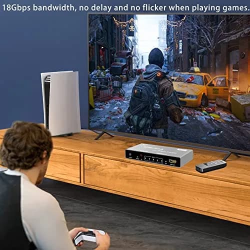 DiamondTiger 8K HDMI 2.1 Switch 4 in 1 Out | 8K@60Hz, 4K@120Hz, VRR, Dolby Vision, Aluminum Shell thumbnail 7