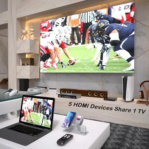 DiamondTiger 8K HDMI 2.1 Switch 4 in 1 Out | 8K@60Hz, 4K@120Hz, VRR, Dolby Vision, Aluminum Shell thumbnail 3