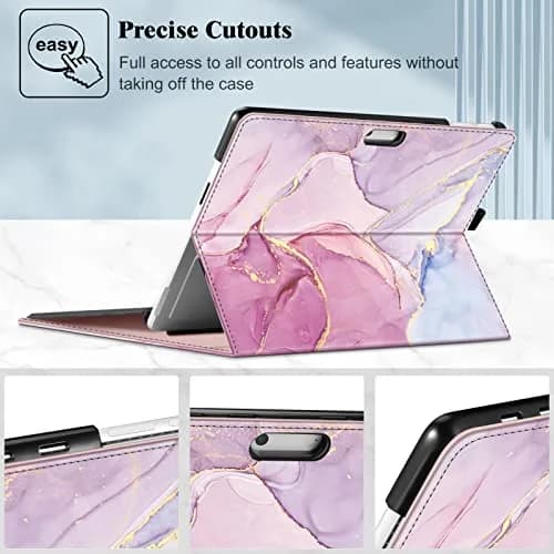 FINTIE Portfolio Case for 13 inch Microsoft Surface Pro 12th (2026)/11/10/9 | Multi-Angle Stand & Premium Faux Leather thumbnail 7
