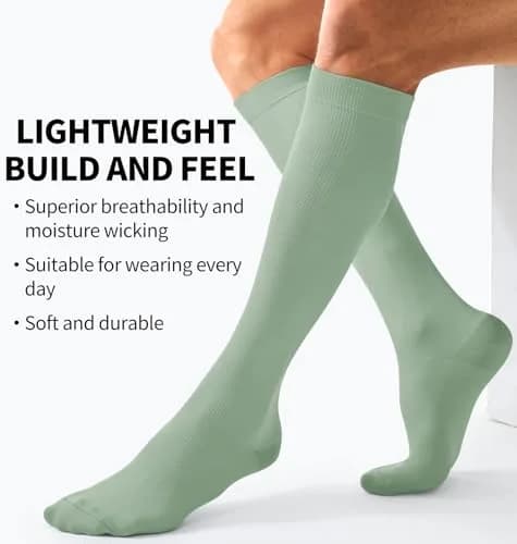 BLUEENJOY Compression Socks for Women & Men | Support for Running, Recovery & Flight (3 Pairs, Unisex, Large-X-Large) thumbnail 5