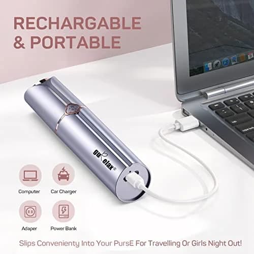 GURELAX Facial Hair Remover for Women, Painless Electric Shaver with 4 Replacement Heads | USB Rechargeable & Hypoallergenic thumbnail 5