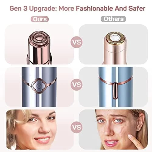GURELAX Facial Hair Remover for Women, Painless Electric Shaver with 4 Replacement Heads | USB Rechargeable & Hypoallergenic thumbnail 6