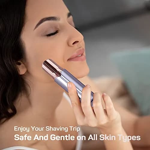 GURELAX Facial Hair Remover for Women, Painless Electric Shaver with 4 Replacement Heads | USB Rechargeable & Hypoallergenic thumbnail 7