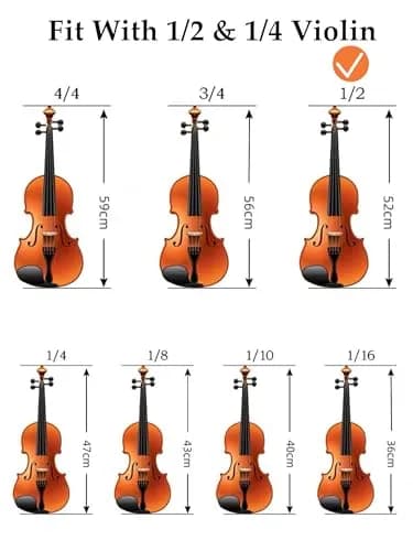 SUEWIO Adjustable Violin Shoulder Rest for 1/2 Size, Kids & Beginners with Foam Pad & Height Adjustable Feet | Ergonomic Support thumbnail 5