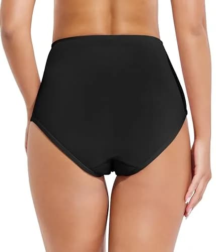Beautikini Period Swim Bottoms Black XS | High Waisted Full Coverage thumbnail 6