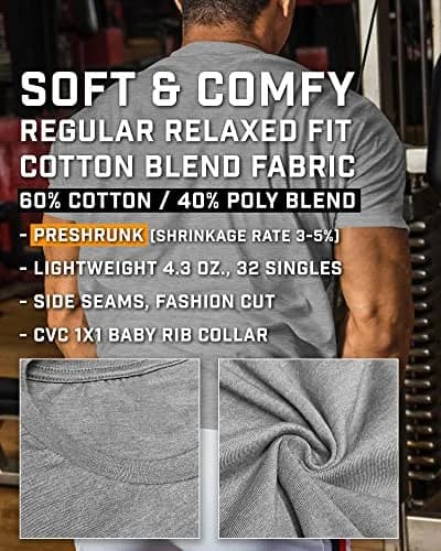 Gymish Lifestyle Strength Is Earned Not Given T-Shirt for Men | Motivational Gym Wear, Cotton-Poly Blend, Regular Fit, Sizes S-3X thumbnail 5