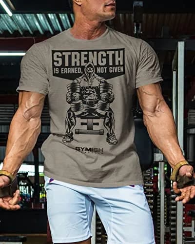 Gymish Lifestyle Strength Is Earned Not Given T-Shirt for Men | Motivational Gym Wear thumbnail 3