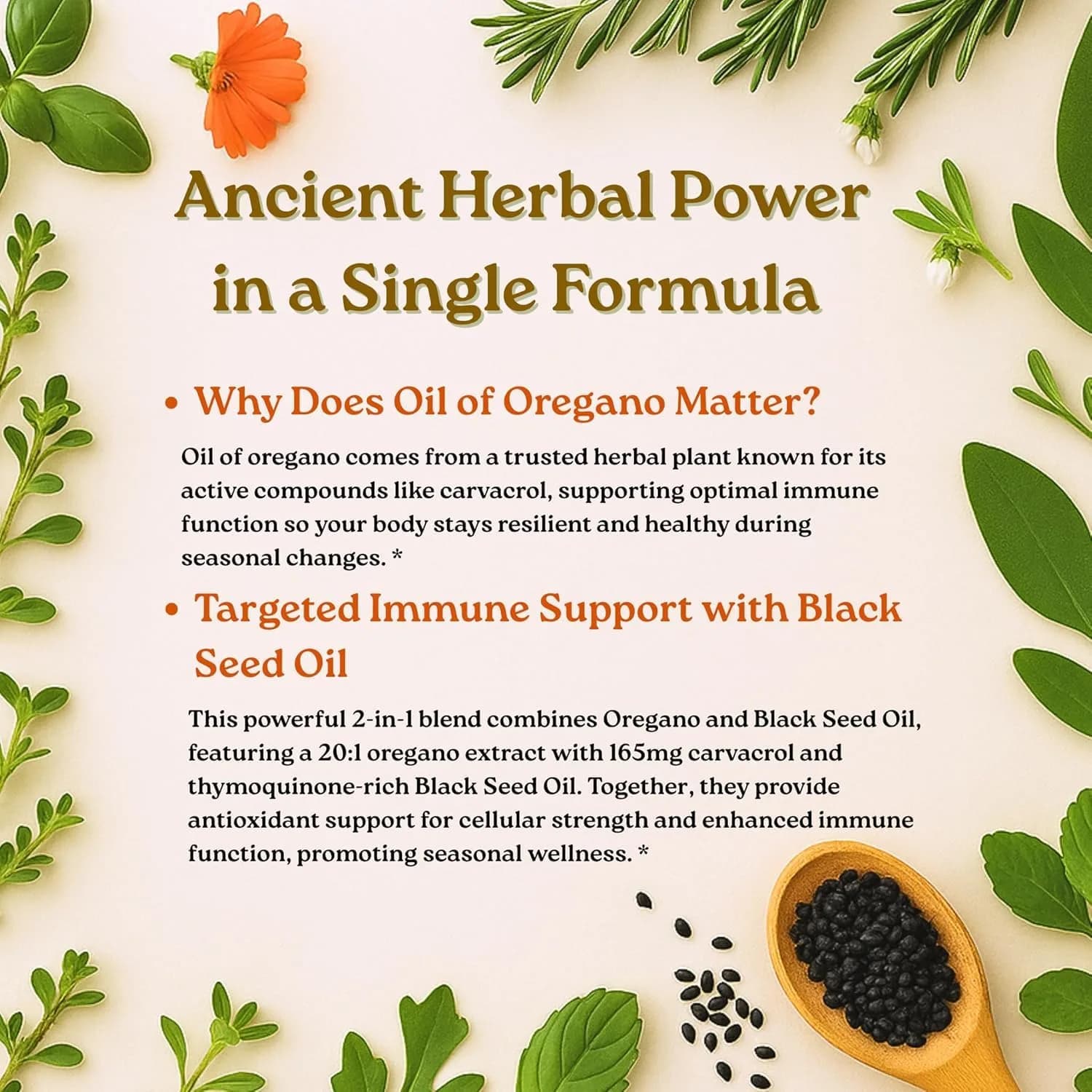 Micro Ingredients Oil of Oregano with Black Seed Oil Softgels 300 Count (150 Servings) | Potent 2-in-1 Complex with 4X Carvacrol - view 4