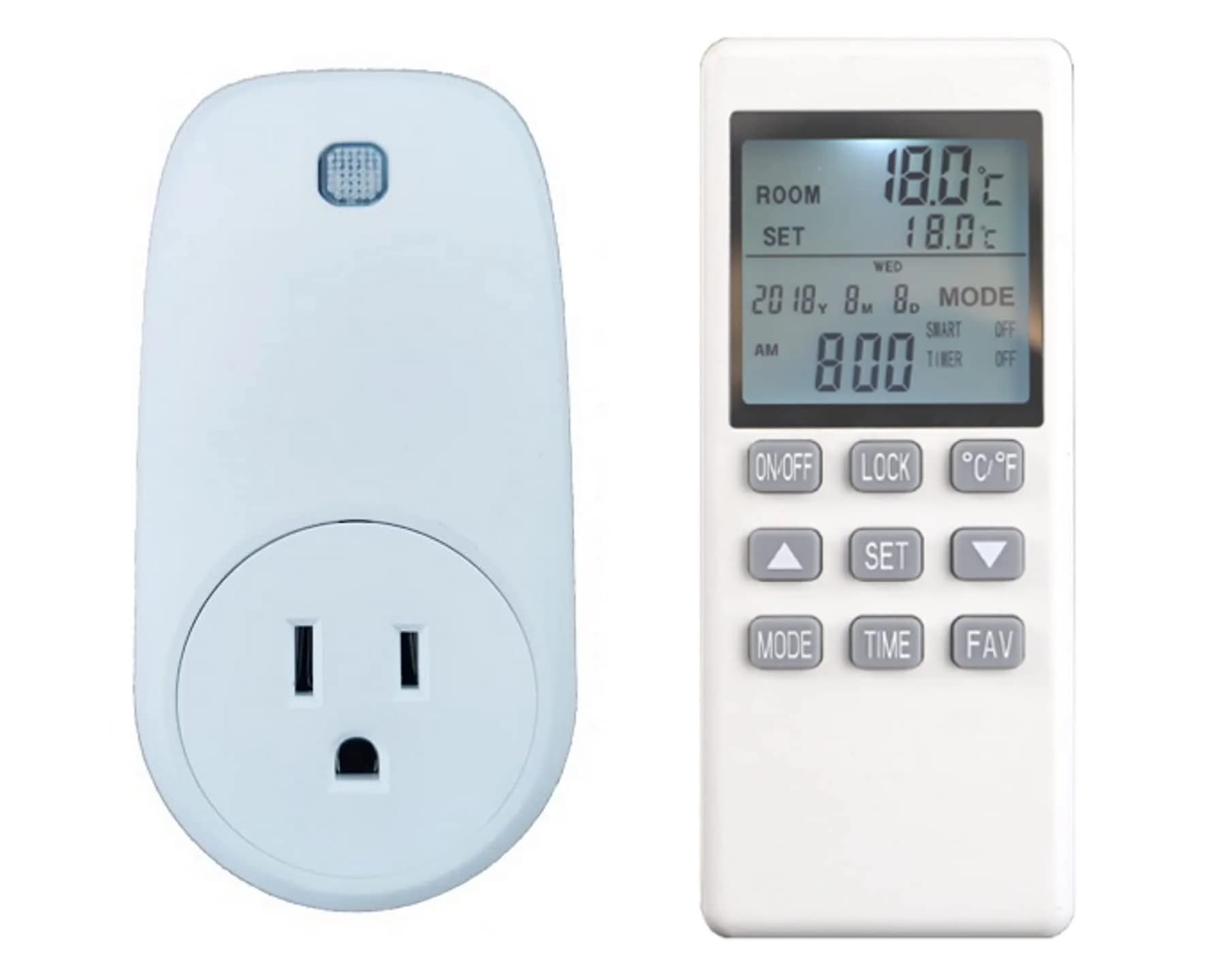 Wexstar Plug-in Thermostat with Digital Display Remote Control for Portable Heaters, C TUV US and FCC Certified | Programmable, Smart Mode, Easy DIY - main product image