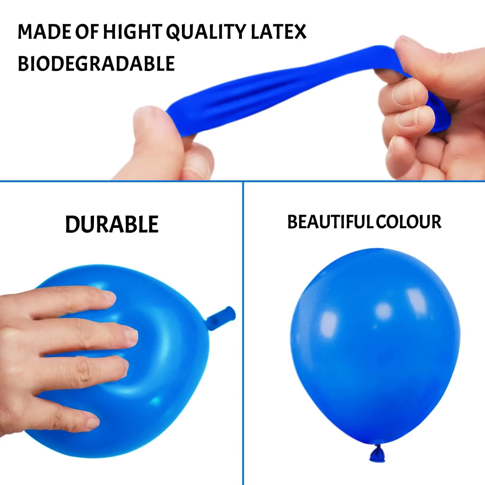 KUULBELA Blue Balloons 110Pcs, 5 Inch Small Latex Party Balloons | Assorted Colors Balloon - view 3