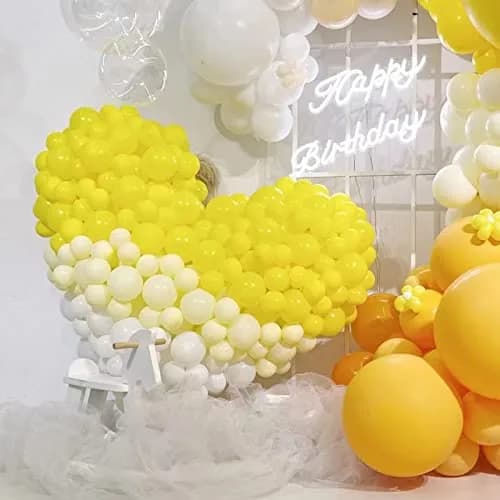 KUULBELA Yellow Balloons 110Pcs, 5 Inch Small Yellow Latex Party Balloons | Birthday Wedding Baby Shower Decorations thumbnail 6