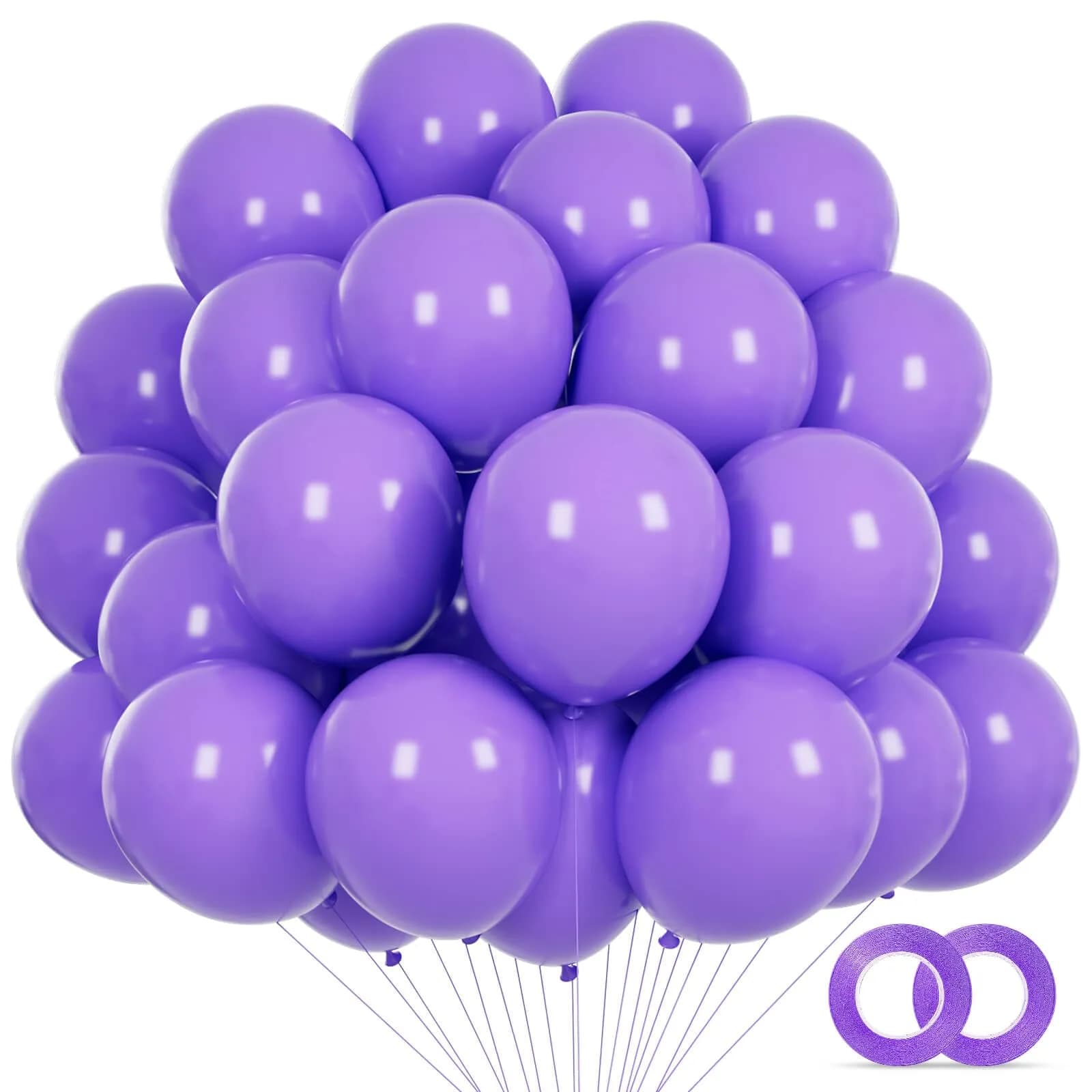 KUULBELA Purple Balloons 110Pcs, 5 Inch Small Latex Party Balloons | Assorted Colors Balloon - main product image
