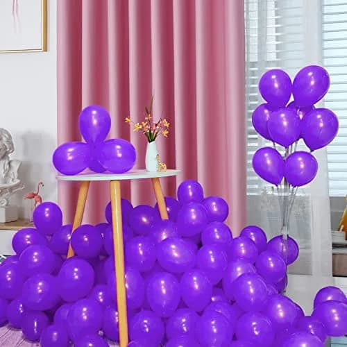 KUULBELA Purple Balloons 110Pcs, 5 Inch Small Latex Party Balloons | Assorted Colors Balloon thumbnail 4