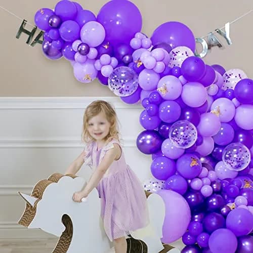 KUULBELA Purple Balloons 110Pcs, 5 Inch Small Latex Party Balloons | Assorted Colors Balloon thumbnail 7