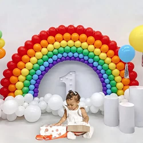 KUULBELA 5 Inch Latex Balloons Assorted Colors, 110 Pcs | 12.7 cm (5 Inch) Balloons for Parties thumbnail 5