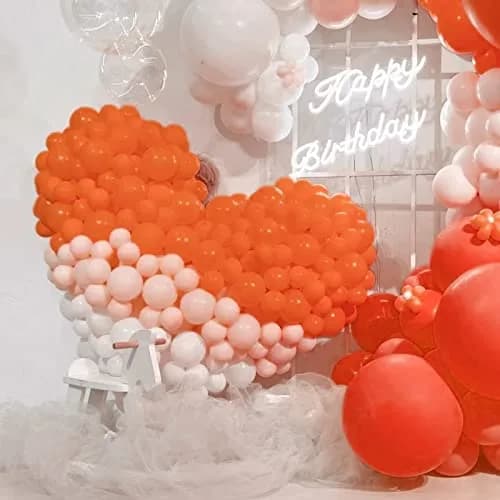 KUULBELA Orange Balloons 110Pcs 5 Inch | Birthday Party Decorations thumbnail 6