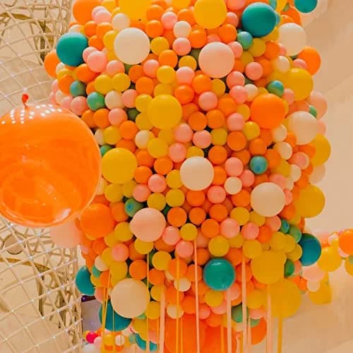 KUULBELA Orange Balloons 110Pcs 5 Inch | Birthday Party Decorations thumbnail 7