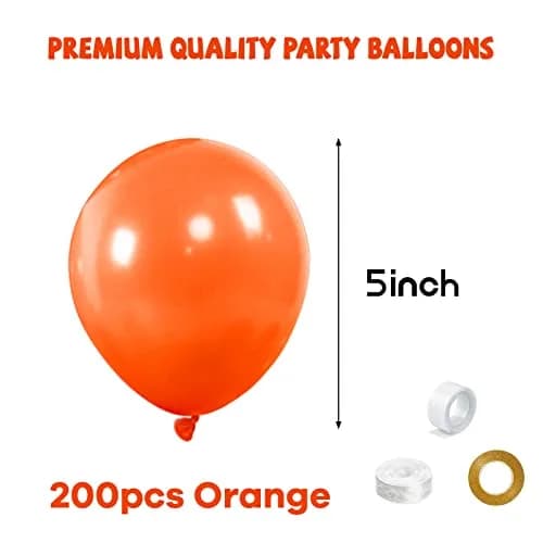 KUULBELA Orange Balloons 110Pcs 5 Inch | Birthday Party Decorations thumbnail 2