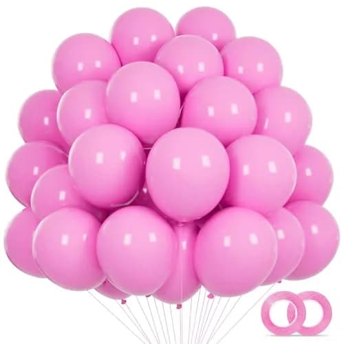 KUULBELA 5 Inch Small Pink Latex Party Balloons (110 Count) | Assorted Colors Balloon thumbnail 1