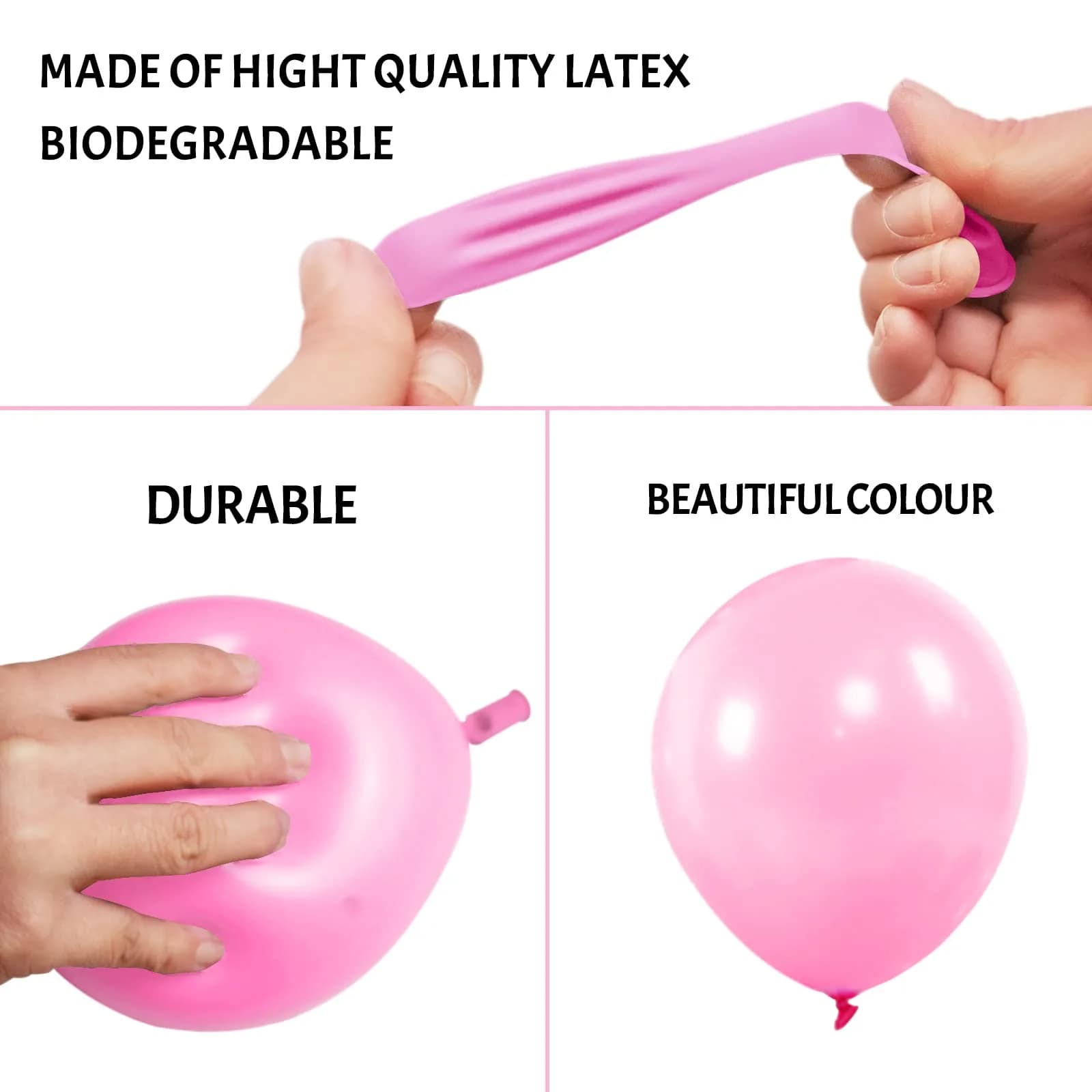 KUULBELA 5 Inch Small Pink Latex Party Balloons (110 Count) | Assorted Colors Balloon - view 3