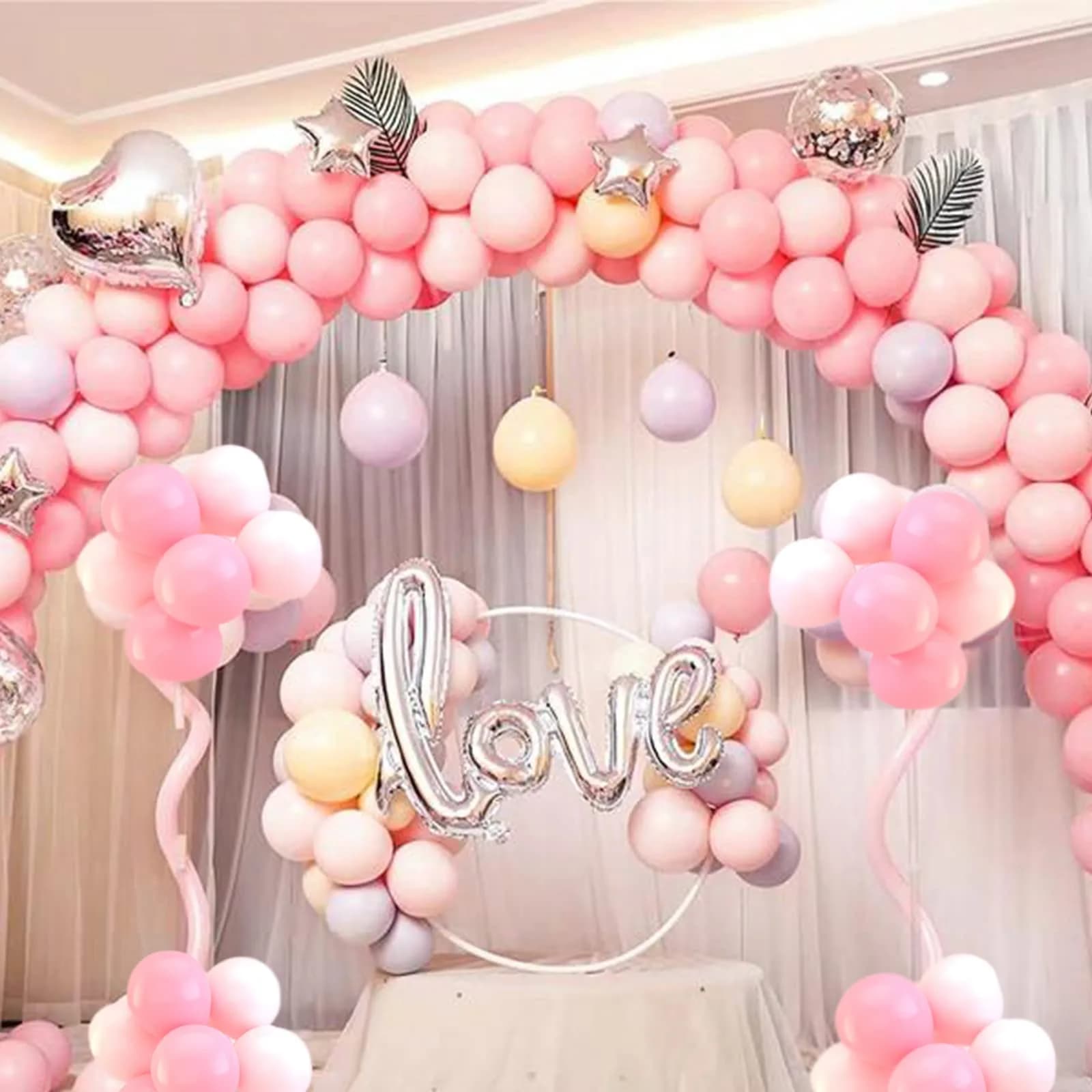 KUULBELA 5 Inch Small Pink Latex Party Balloons (110 Count) | Assorted Colors Balloon - view 4