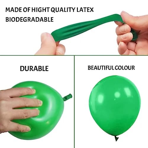 KUULBELA Green Balloons 110Pcs, 5 Inch Small Latex Party Balloons | Birthday Wedding Baby Shower Decorations thumbnail 3
