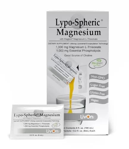 LivOn Labs Liposomal Magnesium L-Theronate 60 Count (2 Pack) | Brain & Neuro Support thumbnail 1